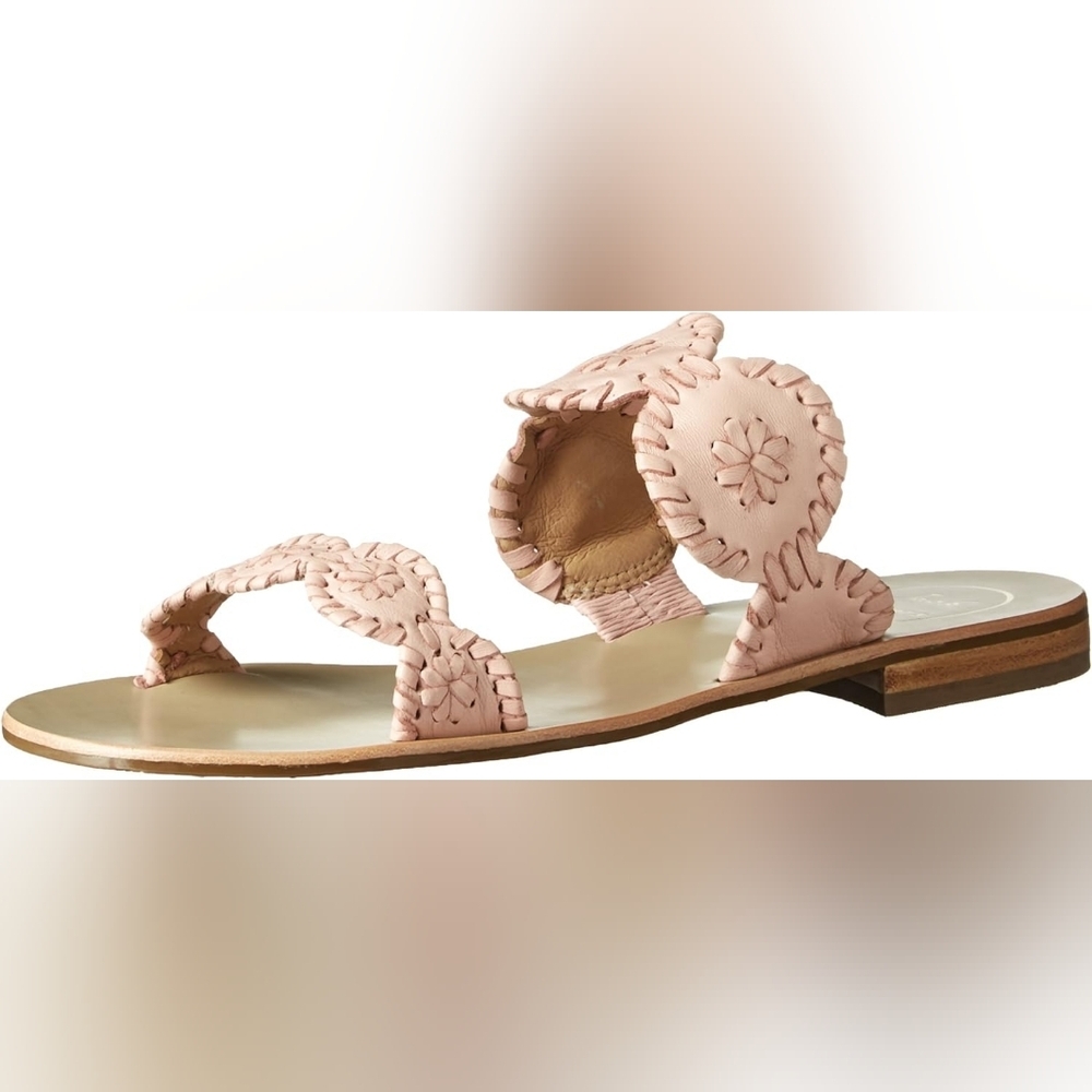 Jack Rogers Laureb Light Pink Leather Women's Sandals Sz 9.5